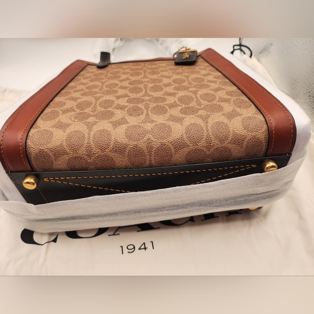 Coach Troupe Tote, Tan/Rust - Picture 4 of 5